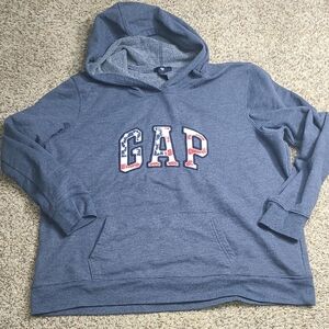 GAP Heather Blue Hoodie with Logo
